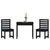 vidaXL Ensemble de bistrot de jardin 3 pcs noir bois de pin massif