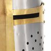 vidaXL Casque de chevalier croisé antique pour GN Argenté Acier