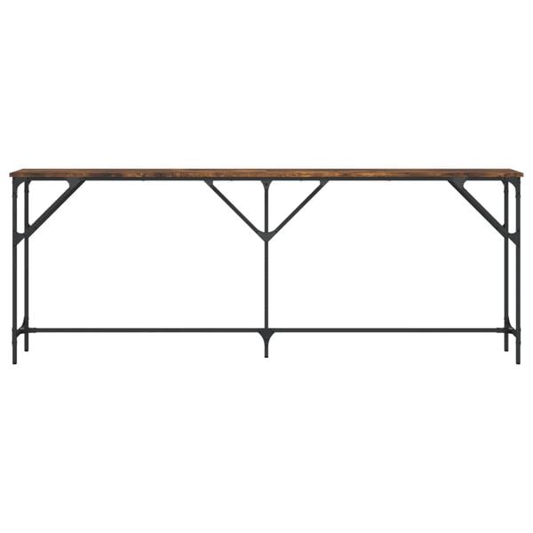 vidaXL Table console chêne fumé 200x29x75 cm bois d'ingénierie