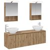 vidaXL Ensemble d'armoire de salle de bain 5 pc Ch&ecirc;ne artisanal