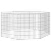 vidaXL Enclos pour animaux en libert&eacute; 8 panneaux 54x60cm fer galvanis&eacute;