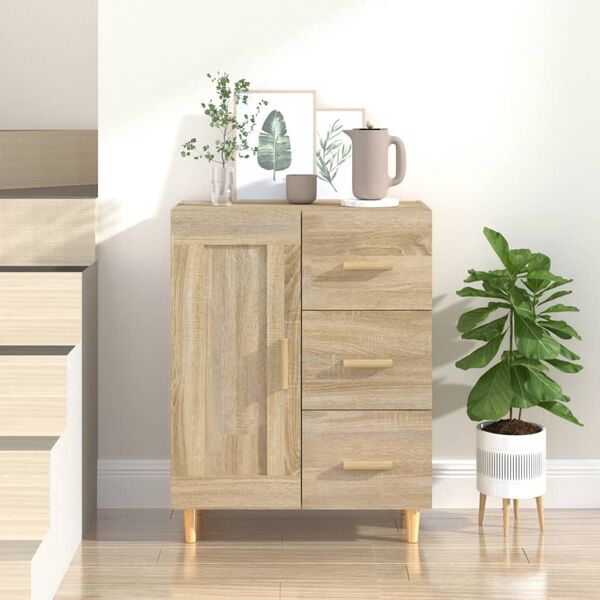 vidaXL Buffet Ch&ecirc;ne sonoma 69,5x34x90 cm Bois d'ing&eacute;nierie