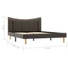 vidaXL Cadre de lit avec LED Anthracite Similicuir 120x200 cm