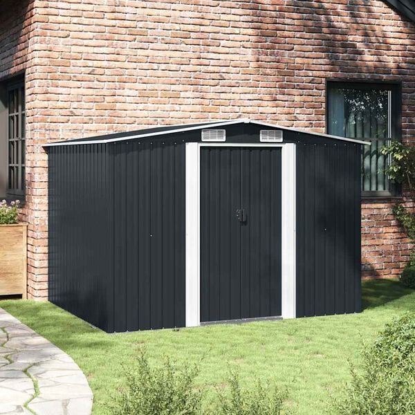 vidaXL Abri de stockage pour jardin Anthracite Acier 257x205x178 cm