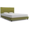 vidaXL Cadre de lit sans matelas vert tissu 135x190 cm
