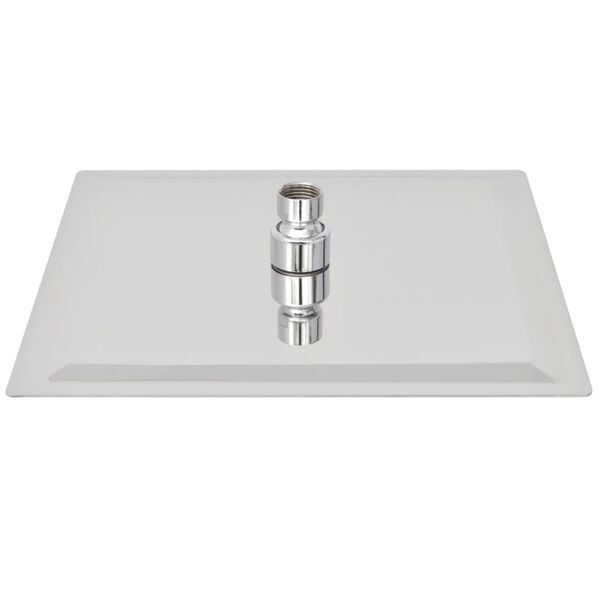 vidaXL T&ecirc;te de douche plongeante carr&eacute;e en acier inoxydable 25x25 cm
