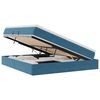 vidaXL Lit avec rangement et matelas Bleu fonc&eacute; 180 x 200 cm Velours