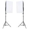 vidaXL Kit de studio photo avec éclairage toile de fond et réflecteur