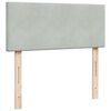 vidaXL Sommier &agrave; lattes de lit et matelas gris clair 120x190cm velours