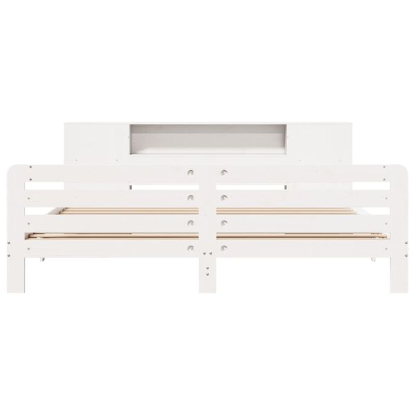 vidaXL Cadre de lit sans matelas blanc 180x200 cm bois massif de pin