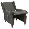 vidaXL Fauteuil de massage inclinable Gris clair Tissu