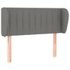 vidaXL T&ecirc;te de lit avec oreilles Gris fonc&eacute; 93x23x78/88 cm Tissu