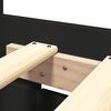 vidaXL Cadre de lit avec t&ecirc;te de lit sans matelas noir 200x200 cm