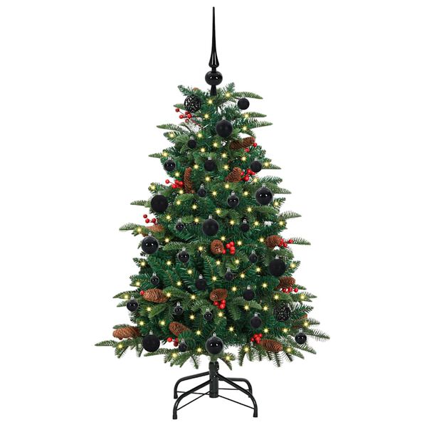 vidaXL Sapin de No&euml;l artificiel Vert 120 cm PVC, m&eacute;tal et plastique