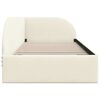 vidaXL Cadre de lit d'angle avec t&ecirc;te de lit Cr&egrave;me 100 cm x 200 cm
