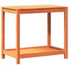 vidaXL Table de rempotage avec &eacute;tag&egrave;re cire marron bois massif de pin