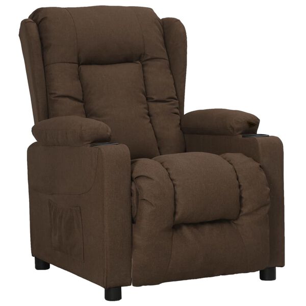 vidaXL Fauteuil Marron Tissu