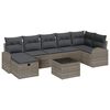 vidaXL Ensemble de canap&eacute; de jardin 8 pc Gris polyrotin
