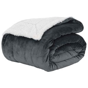 vidaXL plaid Gris fonc&eacute; 240 x 270 cm 3.17 kg Polaire