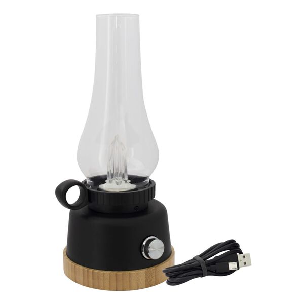 Eurotrail Lampe de camping &agrave; LED Wind bambou noir