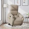 vidaXL Fauteuil inclinable de massage taupe tissu microfibre