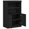 vidaXL Buffet Noir 60 x 37 x 100 cm Bois d'ingénierie