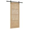 vidaXL Porte coulissante ORKDAL Marron 86 x 211 cm Bois de pin massif