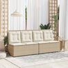 vidaXL Banc de jardin avec coussin Beige Poly rotin