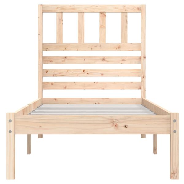 vidaXL Cadre de lit sans matelas 75x190 cm bois de pin massif