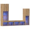vidaXL Meuble TV 4 pc ch&ecirc;ne artisanal Bois d'ing&eacute;nierie