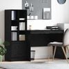 vidaXL Bureau avec tiroir 2 pcs Ch&ecirc;ne noir