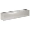 vidaXL Cache-pot de jardin Argent&eacute; 100 x 20 x 20 cm Acier inoxydable