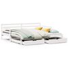 vidaXL Lit de jour et tiroirs sans matelas blanc 90x200 cm bois massif