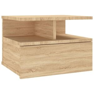 vidaXL Table de chevet flottante Ch&ecirc;ne sonoma Bois d'ing&eacute;nierie