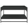 vidaXL Table basse noir 80x80x45 cm bois d'ingénierie et fer