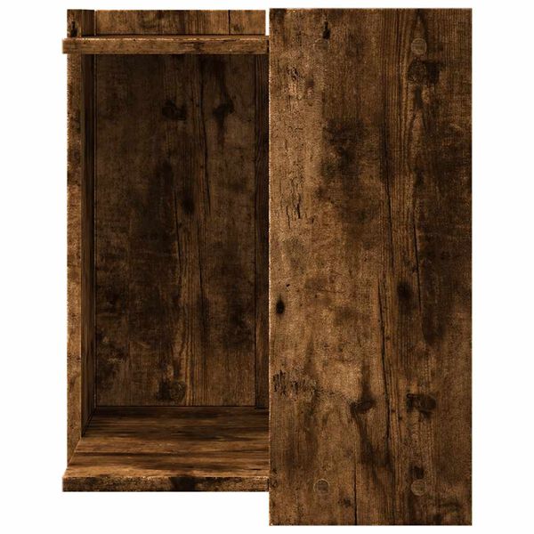 vidaXL Meuble de bac à litière pour chat chêne fumé bois d'ingénierie