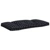 vidaXL Coussins de palette lot de 3 motif &agrave; carreaux noir tissu Oxford