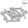 vidaXL Vis de verrou Uni 12 pi&egrave;ces Argent&eacute; M6 x 35 mm Acier