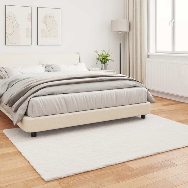 vidaXL Tapis en Fourrure Synth&eacute;tique de Lapin Olite Cr&egrave;me 160 x 230 cm