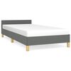 vidaXL Cadre de lit sans matelas gris fonc&eacute; double XL tissu