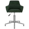 vidaXL Chaises pivotantes &agrave; manger lot de 6 Vert fonc&eacute; Velours