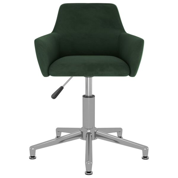 vidaXL Chaises pivotantes &agrave; manger lot de 6 Vert fonc&eacute; Velours