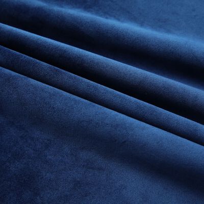 vidaXL Rideaux occultants et crochet 2pcs Velours Bleu foncé 140x225cm