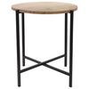 Ambiance Table d'appoint ronde Bois et m&eacute;tal 45 cm