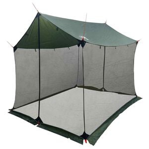 vidaXL Tarp de camping avec murs en maille Vert arm&eacute;e