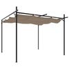 vidaXL Pergola avec toit r&eacute;tractable taupe 295x292x230 cm