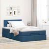 vidaXL Lit ottoman avec matelas bleu 120x200 cm tissu