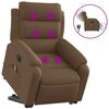 vidaXL Fauteuil inclinable de massage &eacute;lectrique Marron Tissu