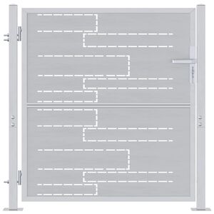 vidaXL Porte de Jardin Argent&eacute; 96 x 100 cm Acier inoxydable