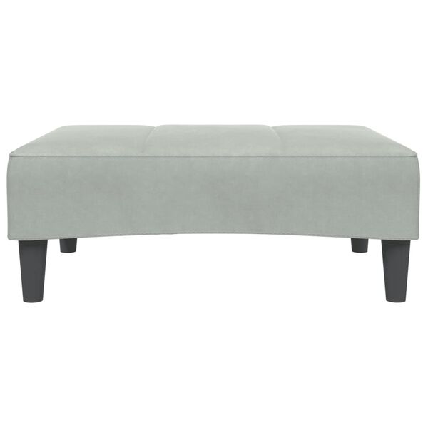 vidaXL Repose-pied gris clair 77x55x31 cm velours